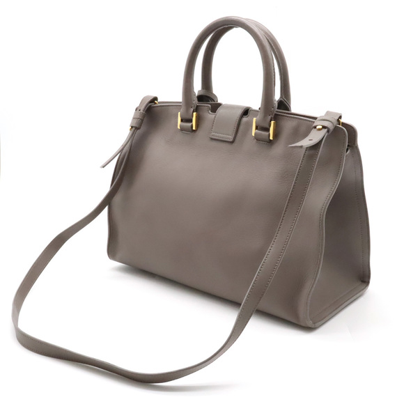 Saint Laurant Paris Cabas Leather 2 Way Small Hand Bag Griege - Picture 1 of 9
